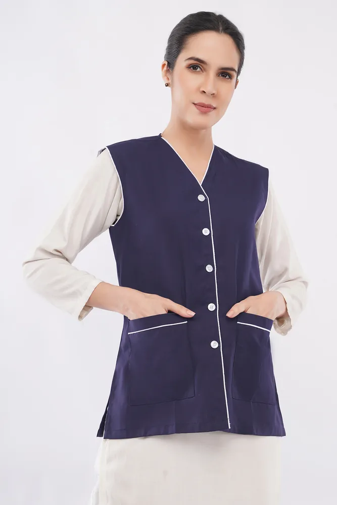 Housekeeping Womens Staff Sleeveless Apron